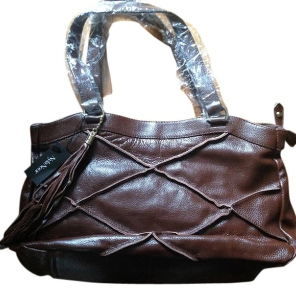 Nyla Noor Leather Soho Tote Cocoa - Picture 1 of 6